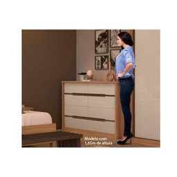 Cômoda de Quarto Urban 8 Gavetas Rovere - Lopas - 4