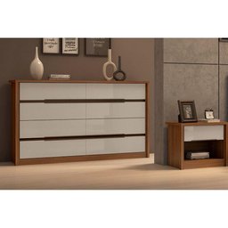 Cômoda de Quarto Urban 8 Gavetas Rovere - Lopas - 3