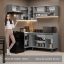 Ver imagem 6 de Armário de Cozinha Completa de Canto 325cm Cinza Nice Madesa 03