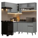 Ver imagem 3 de Armário de Cozinha Completa de Canto 325cm Cinza Nice Madesa 03