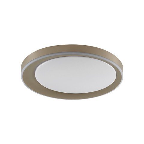Plafon Led Blumenau Astro Redondo De Sobrepor 24W Bivolt Dourado