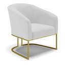 Ver imagem 3 de Cadeira Sala de Jantar Base Industrial Dourado Kit 2 Stella Linho D03 - D’Rossi