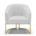 Ver imagem 2 de Cadeira Sala de Jantar Base Industrial Dourado Kit 2 Stella Linho D03 - D’Rossi