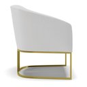 Ver imagem 4 de Cadeira Sala de Jantar Base Industrial Dourado Kit 2 Stella Linho D03 - D’Rossi
