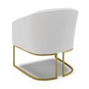 Ver imagem 5 de Cadeira Sala de Jantar Base Industrial Dourado Kit 2 Stella Linho D03 - D’Rossi