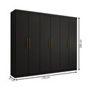 Ver imagem 4 de Guarda-roupa Casal Odisseia 6 Portas 2 Gavetas - Panorama Móveis