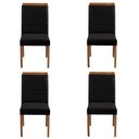 Ver imagem 1 de Kit 4 Cadeiras Decorativas Sala de Jantar Luxo Sueli Facto Preto - Mozzelar