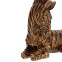 Ver imagem 3 de Escultura Decorativa Zebra em Poliresina Dourada 30cm 19718 Mart