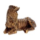 Ver imagem 1 de Escultura Decorativa Zebra em Poliresina Dourada 30cm 19718 Mart