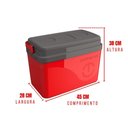 Ver imagem 3 de Caixa Térmica Cooler 30 Litros com Alça Vermelha - Unitermi