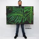 Ver imagem 2 de Quadro Decorativo em Canvas Folhagem TaColado Moldura Flutuante 4,5cm Freijó 120 x 80cm
