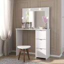 Ver imagem 1 de Penteadeira com Espelho Iluminação 3 Gavetas Los Angeles