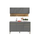 Ver imagem 2 de Cozinha Compacta Line 2 Peças 1 Gaveta MDF 150cm Cinza Gris Kit'S Paraná