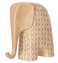 Ver imagem 1 de Escultura Poliresina Elefante 21,5x22x9cm Bege Flor Arte