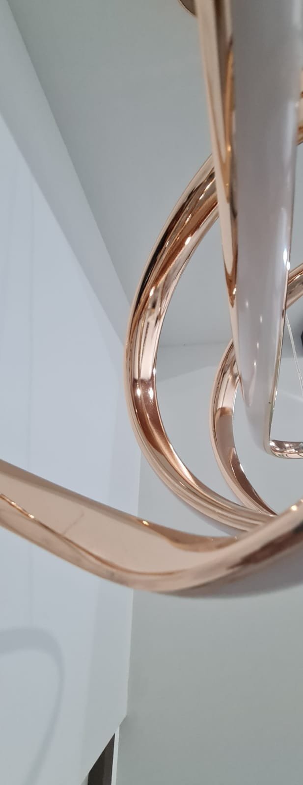 Lustre Pendente Design Moderno Led 45w Rosé Gold 4000k - 5