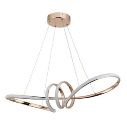 Lustre Pendente Design Moderno Led 45w Rosé Gold 4000k - 1