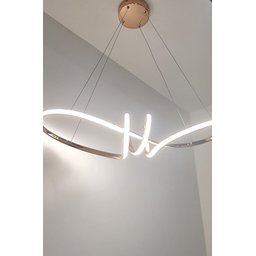 Lustre Pendente Design Moderno Led 45w Rosé Gold 4000k - 3