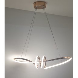 Lustre Pendente Design Moderno Led 45w Rosé Gold 4000k - 2