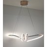 Lustre Pendente Design Moderno Led 45w Rosé Gold 4000k - 2
