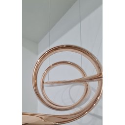 Lustre Pendente Design Moderno Led 45w Rosé Gold 4000k - 6