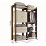 Guarda Roupa Closet Modulado Toronto Malbec/off White - Luapa - 5