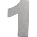 Ver imagem 1 de Número Residencial de Alumínio Escovado com Adesivo, 1 (um), Cor Prata, Linha Primafer, Atlas.