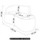 Ver imagem 4 de Sofá 2 Lugares para Sala 140cm Orgânico Wendi Linho Grafite I01 - Mpozenato