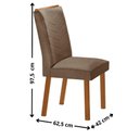 Ver imagem 3 de Conjunto Mesa de Jantar 120cm com 4 Cadeiras Estofadas Multimóveis Crrft-CON041 Madeirado/Off White