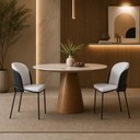Ver imagem 3 de Kit 2 Cadeira de Jantar Estofada Ergonômica D28 Aço Carbono Aurora - Preto | Preto | Cinza