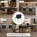 Ver imagem 6 de Kit 2 Cadeira de Jantar Estofada Ergonômica D28 Aço Carbono Aurora - Preto | Preto | Cinza