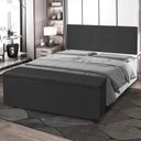 Ver imagem 2 de Kit Cabeceira Painel e Calçadeira Baú King 1,95m Berlim Suede Preto Sky Mobile