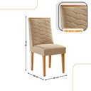 Ver imagem 3 de Mesa de Jantar Eloise Canto Copo 4 Cadeiras Moderna Mobília Turim 07/off White/naturale