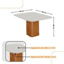 Ver imagem 4 de Mesa de Jantar Eloise Canto Copo 4 Cadeiras Moderna Mobília Turim 07/off White/naturale