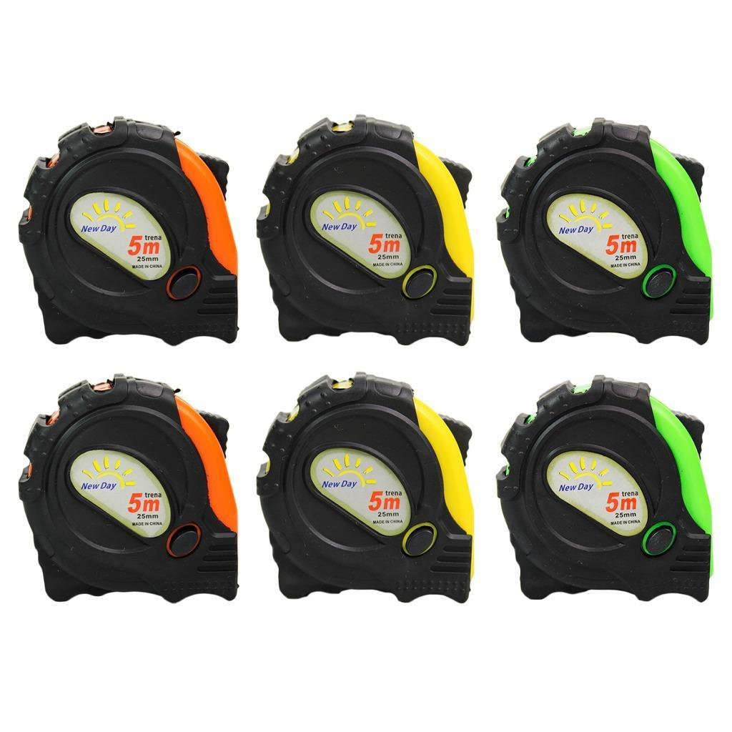 Trena Manual De Aço 6 Un 5 Metros 25Mm Profissional Com Trava ...