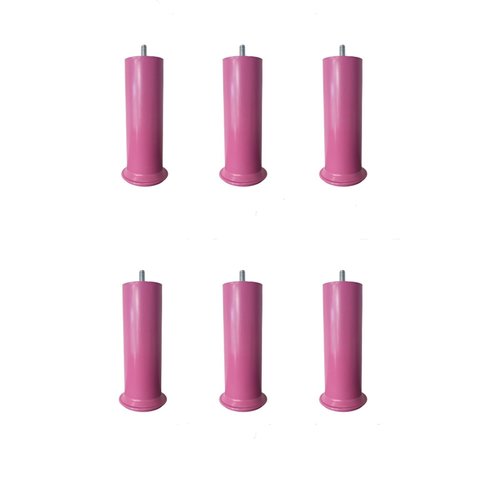 Kit 12 Pés Rosa Altura 18cm para Cama Box