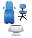 Ver imagem 1 de Kit Podologia Básico Azul Maca Mocho e Bandejas Fiscomed Kit para Podologia