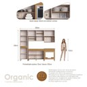 Ver imagem 4 de Cozinha Modulada 6 Peças 2 Gavetas Ripadas 260cm com Pés Tampo e Balcão Forno 100% BP Organic Bege/S