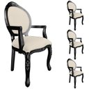 Ver imagem 1 de 4 Poltrona Entalhada com Braço Decorativa Imperatriz Luxo Trono Provençal Aréa Gourmet Leitura Linha