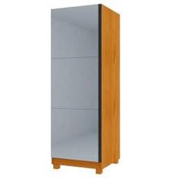 Sapateira até 40 Pares Porta com Espelho com Pés Estante Multiuso Gold Gelius - Naturale Mdf - 2