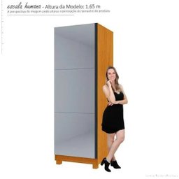 Sapateira até 40 Pares Porta com Espelho com Pés Estante Multiuso Gold Gelius - Naturale Mdf - 4