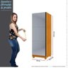 Sapateira até 40 Pares Porta com Espelho com Pés Estante Multiuso Gold Gelius - Naturale Mdf - 5