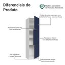 Ver imagem 3 de Paneleiro 60 Cm 3 Portas Vik Madesa Branco/azul