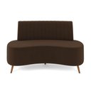 Ver imagem 2 de Sofá 2 Lugares Living 160cm Pé Palito Maraú Veludo K01 - D’Rossi