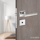 Ver imagem 2 de Fechadura de Porta Quadra Haga Sara 55mm Banheiro / Wc - Cromado