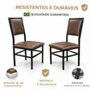 Ver imagem 2 de Kit 2 Cadeiras Flora de Cozinha e Sala de Jantar Reforço Aço Preto Assento e Encosto Cor Whisky