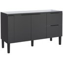 Ver imagem 1 de Gabinete em Madeira Cisne 1,44 Metros Preto para Pia de 1,50 Metros - P100385 - Cozimax Gabinete Mad