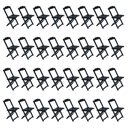 Ver imagem 4 de Kit 8 Conjuntos De Mesa Com 4 Cadeiras De Madeira Dobravel 120X70 Preto - Preto