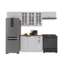 Ver imagem 2 de Cozinha Modulada Completa Americana 100% MDF 280cm com Rodapé Provence Multimóveis Crink-CPL012