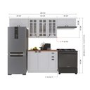 Ver imagem 4 de Cozinha Modulada Completa Americana 100% MDF 280cm com Rodapé Provence Multimóveis Crink-CPL012