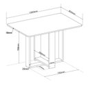 Ver imagem 3 de Conjunto Sala de Jantar 4 Lugares Retangular Tampo de MDF Stella Bege/Mel/Blonde